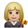 Woman Judge: Medium-Light Skin Tone Emoji 👩🏼‍⚖️ image - Samsung style