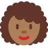 Woman: Medium-Dark Skin Tone, Curly Hair Emoji 👩🏾‍🦱 image - Twitter / X (Twemoji) style