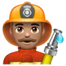 Man Firefighter: Medium Skin Tone Emoji 👨🏽‍🚒 image - WhatsApp style