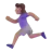 Woman Running: Medium Skin Tone