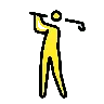Golfista Emoji 🏌 image - OpenMoji style