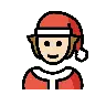 Mx Claus: Light Skin Tone Emoji 🧑🏻‍🎄 image - OpenMoji style