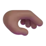 Palm Down Hand: Medium-Dark Skin Tone Emoji 🫳🏾 image - Microsoft 3D Fluent style