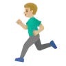 Man Running: Medium-Light Skin Tone Emoji 🏃🏼‍♂️ image - Google Noto Color style