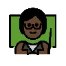 Teacher: Dark Skin Tone Emoji 🧑🏿‍🏫 image - OpenMoji style