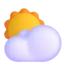 Sonne hinter der Wolke Emoji ⛅ image - Microsoft 3D Fluent style