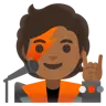 Singer: Medium-Dark Skin Tone Emoji 🧑🏾‍🎤 image - Google Noto Color style