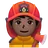 Man Firefighter: Dark Skin Tone