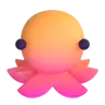 ปลาหมึกยักษ์ Emoji 🐙 image - Microsoft 3D Fluent style