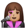 Woman Singer: Medium Skin Tone Emoji 👩🏽‍🎤 image - Samsung style