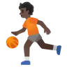 Person Bouncing Ball: Dark Skin Tone Emoji ⛹🏿 image - Google Noto Color style