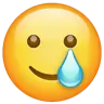 Emoji Față zâmbitoare cu lacrimă 🥲 image - WhatsApp style