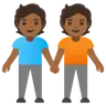 People Holding Hands: Light Skin Tone, Medium-Dark Skin Tone Emoji 🧑🏻‍🤝‍🧑🏾 image - Google Noto Color style