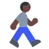 Person Walking: Dark Skin Tone Emoji 🚶🏿 image - Tossface style
