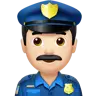 Man Police Officer: Light Skin Tone Emoji 👮🏻‍♂️ image - Apple style