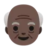 Old Man: Dark Skin Tone Emoji 👴🏿 image - Google Noto Color style