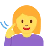 Deaf Woman Emoji 🧏‍♀️ image - Twitter / X (Twemoji) style
