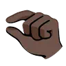 Pinching Hand: Dark Skin Tone Emoji 🤏🏿 image - Google Noto Color Animated style