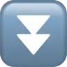 Double triangle noir pointant vers le bas Emoji ⏬ image - Apple style