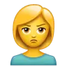 บุคคลที่มีใบหน้ามุ่ย Emoji 🙎 image - WhatsApp style