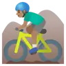 Man Mountain Biking: Medium Skin Tone Emoji 🚵🏽‍♂️ image - Google Noto Color style