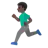 Man Running: Dark Skin Tone