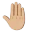Raised Back Of Hand: Medium-Light Skin Tone