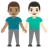 Men Holding Hands: Light Skin Tone, Medium Skin Tone