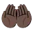 Palms Up Together: Dark Skin Tone