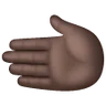Leftwards Hand: Dark Skin Tone Emoji 🫲🏿 image - Samsung style
