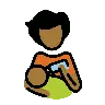 Person Feeding Baby: Medium-Dark Skin Tone Emoji 🧑🏾‍🍼 image - OpenMoji style