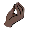 Pinched Fingers: Dark Skin Tone Emoji 🤌🏿 image - Google Noto Color Animated style