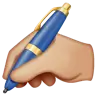 Writing Hand: Medium-Light Skin Tone Emoji ✍🏼 image - WhatsApp style