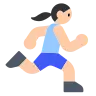Woman Running: Light Skin Tone Emoji 🏃🏻‍♀️ image - Tossface style