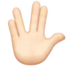 Vulcan Salute: Light Skin Tone Emoji 🖖🏻 image - Apple style