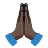 Folded Hands: Dark Skin Tone