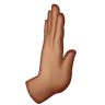 Rightwards Pushing Hand: Medium Skin Tone Emoji 🫸🏽 image - WhatsApp style