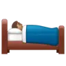 Person In Bed: Medium Skin Tone Emoji 🛌🏽 image - WhatsApp style