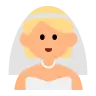 Person With Veil: Medium-Light Skin Tone Emoji 👰🏼 image - Tossface style