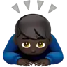 Man Bowing: Dark Skin Tone Emoji 🙇🏿‍♂️ image - Apple style