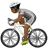 Person Biking: Medium-Dark Skin Tone