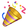 パーティー・ポッパー Emoji 🎉 image - Telegram style