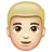 Man: Light Skin Tone, Blond Hair