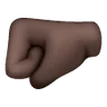 Left-Facing Fist: Dark Skin Tone Emoji 🤛🏿 image - Samsung style