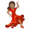 Woman Dancing: Medium Skin Tone Emoji 💃🏽 image - Google Noto Color style