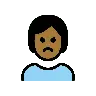 Person Pouting: Medium-Dark Skin Tone Emoji 🙎🏾 image - OpenMoji style