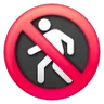 Emoji Vietato ai pedoni 🚷 image - Samsung style