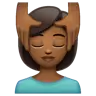 Person Getting Massage: Medium-Dark Skin Tone Emoji 💆🏾 image - WhatsApp style
