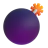 Bombe Emoji 💣 image - Microsoft 3D Fluent style