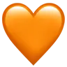 Orange Heart Emoji 🧡 image - Apple style